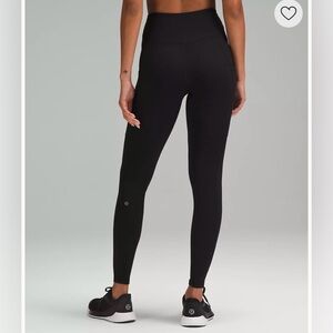 LULULEMON Fast and Free High-Rise Thermal Tight 28" Pockets Size 4 Black